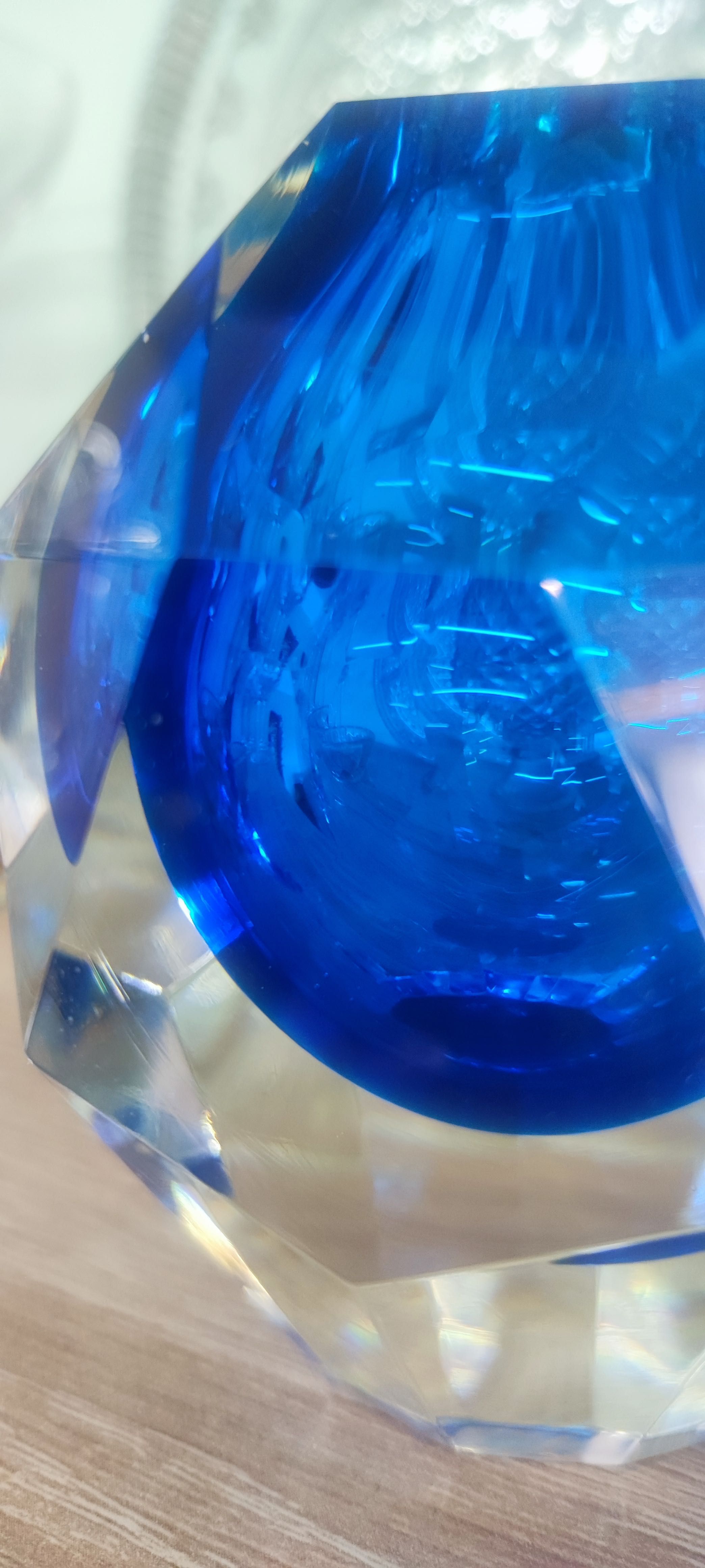 Jarra Vaso Murano azul 9cm autêntico anos 50 vintage