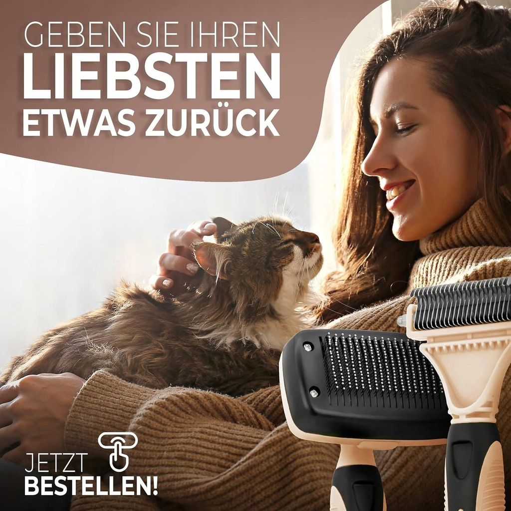 Pretty Paw profesjonalny zestaw szczotek dla kotów, 100% higieny