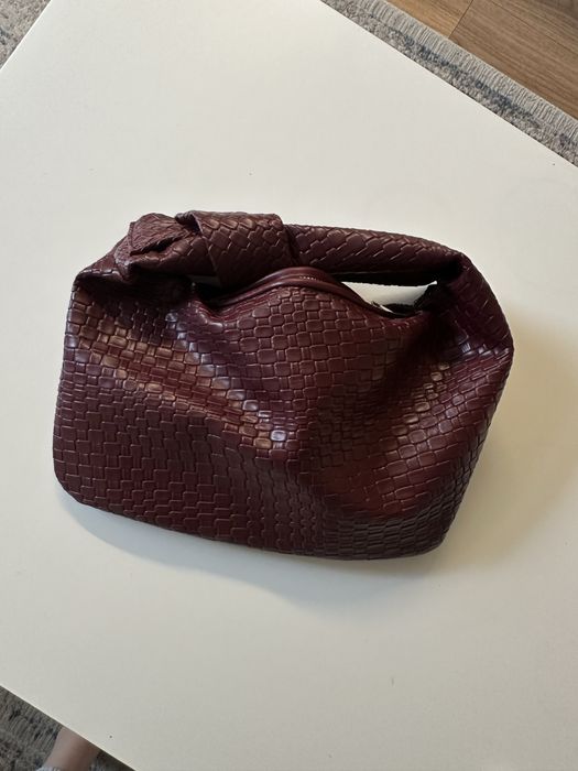 Pleciona toreba burgundowa