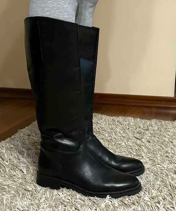 Осінньо-вемняні чоботи. Шкіра! 37р.