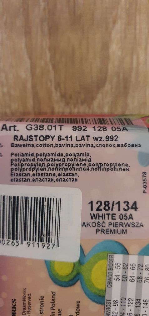 Rajstopy białe grube dla dziewczynki Gatta