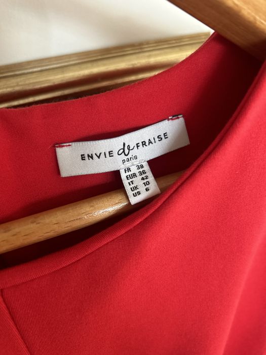 Elegancka czerwona sukienka M 38