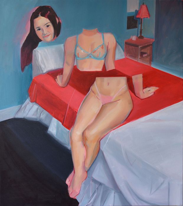 Obraz olejny, sztuka, akt, surrealizm, realizm, figuratywny.