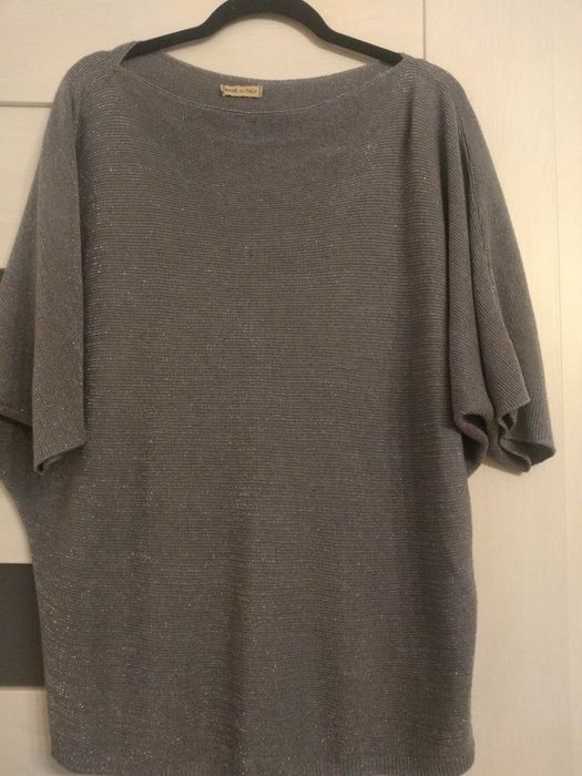 *Bluzka włoska XXL szaro-srebrna .