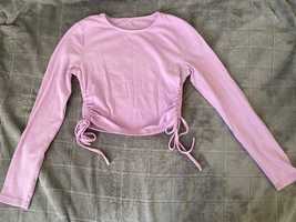 Женская блузка, кроп топ укороченный на завязках , кофточка нарядная