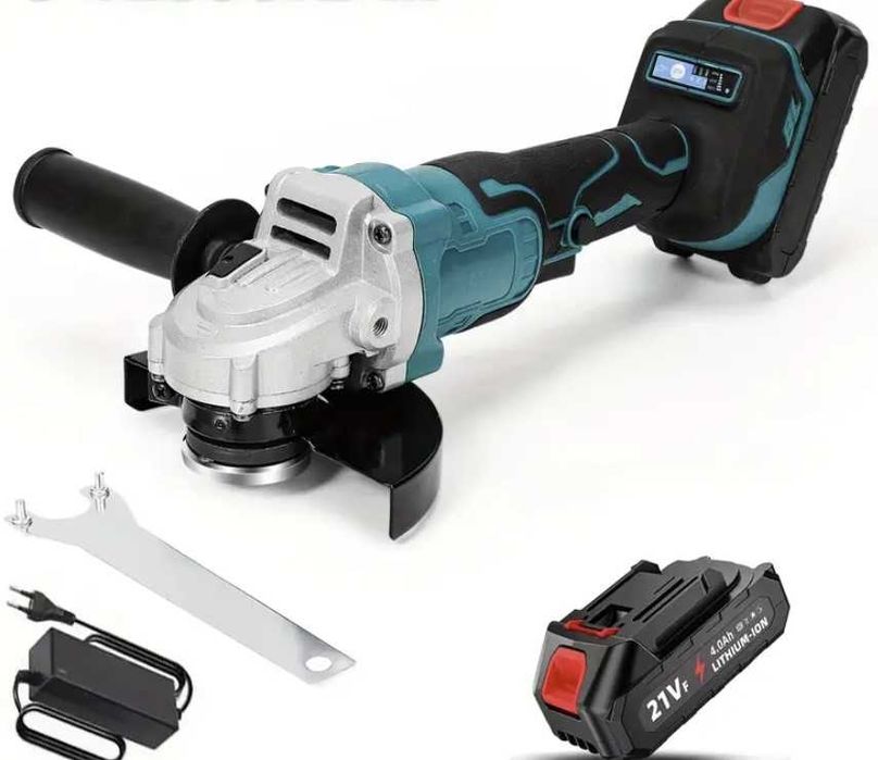 Szlifierka kątowa elektryczna akumulatorowa z akumulatorem i ladowarka