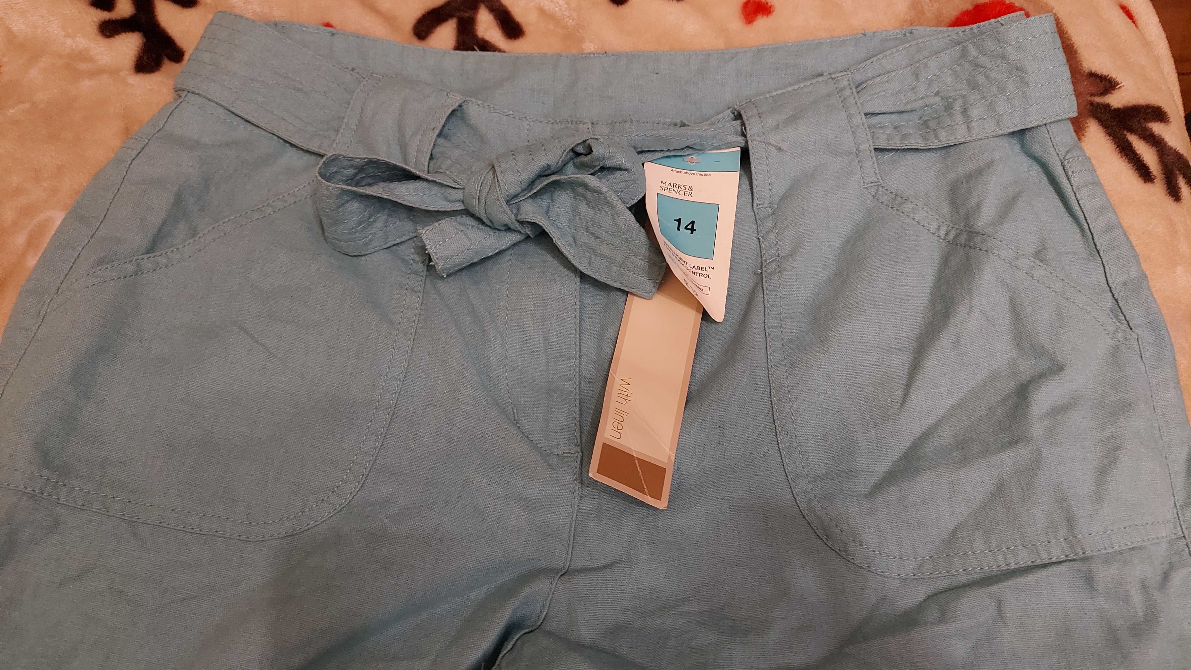 Spodnie damskie Marks&Spencer LEN rozmiar 14