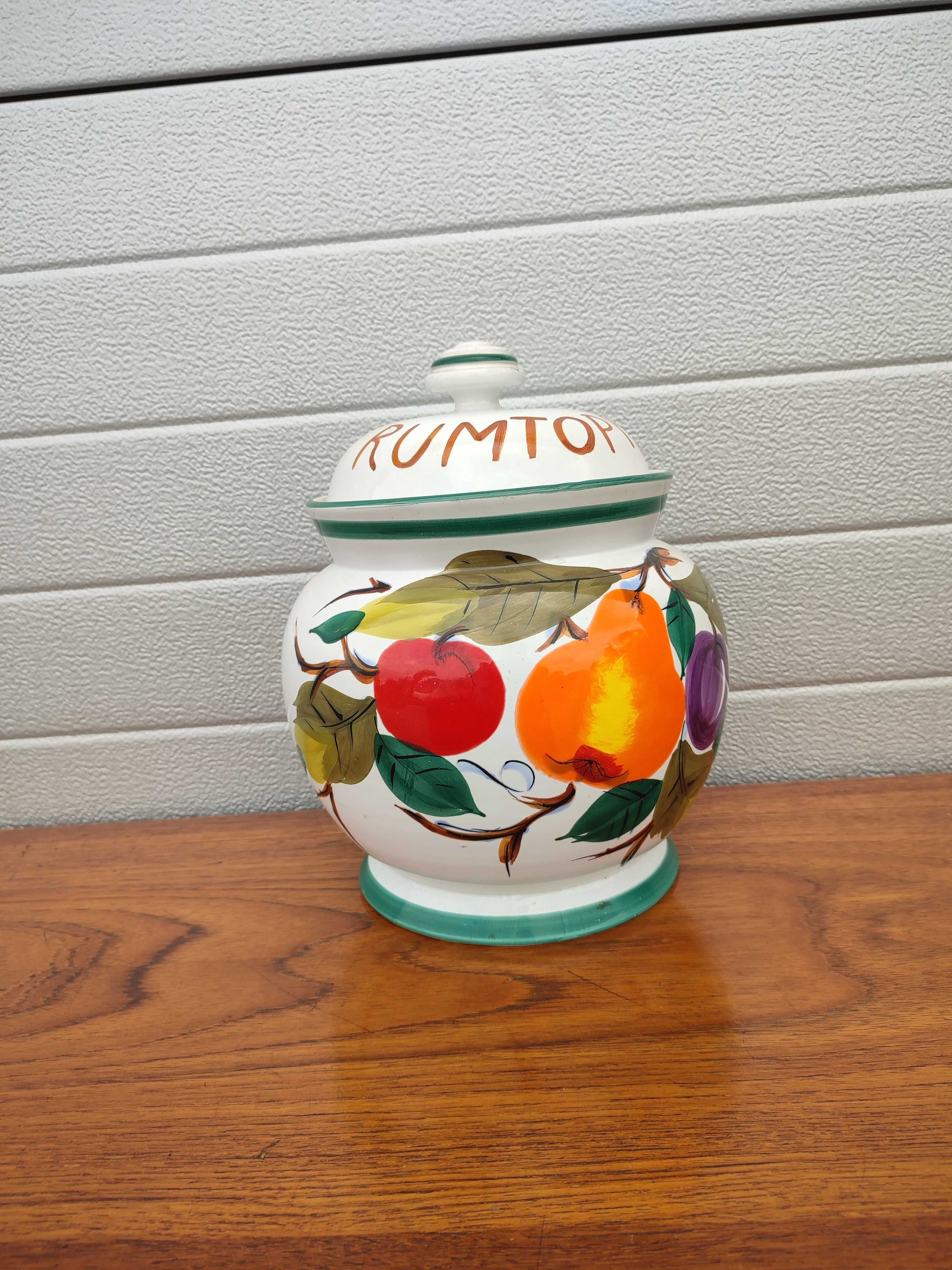 Duży Ceramiczny pojemnik - ręcznie malowany  Włochy - Italy - Design R