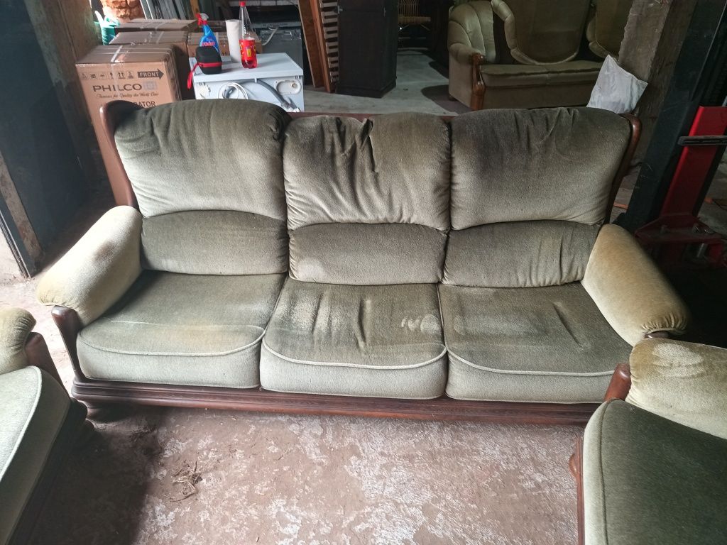 Sofa , fotele , zestaw wypoczynkowy , stare meble