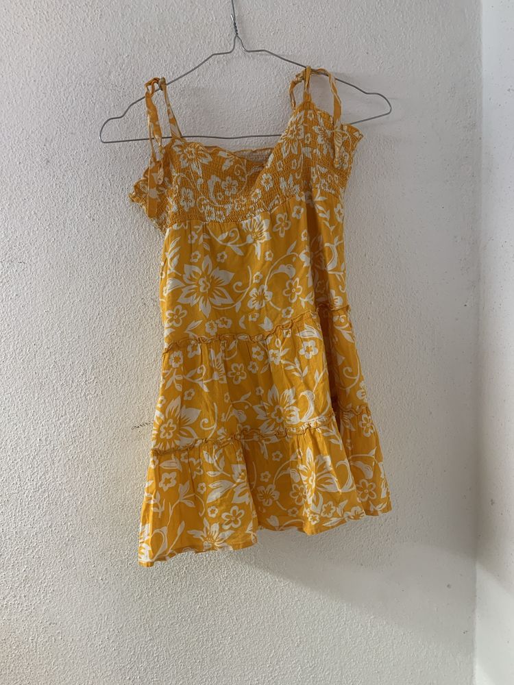 Vestido laranja de algodao 7y