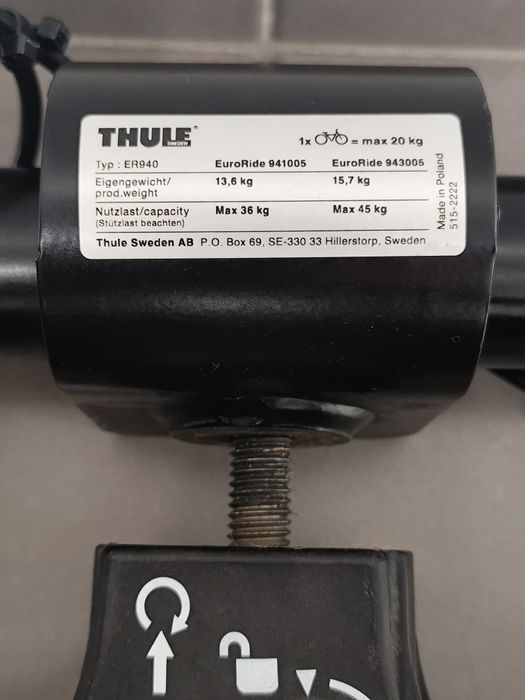 Bagażnik rowerowy na hak THULE 941