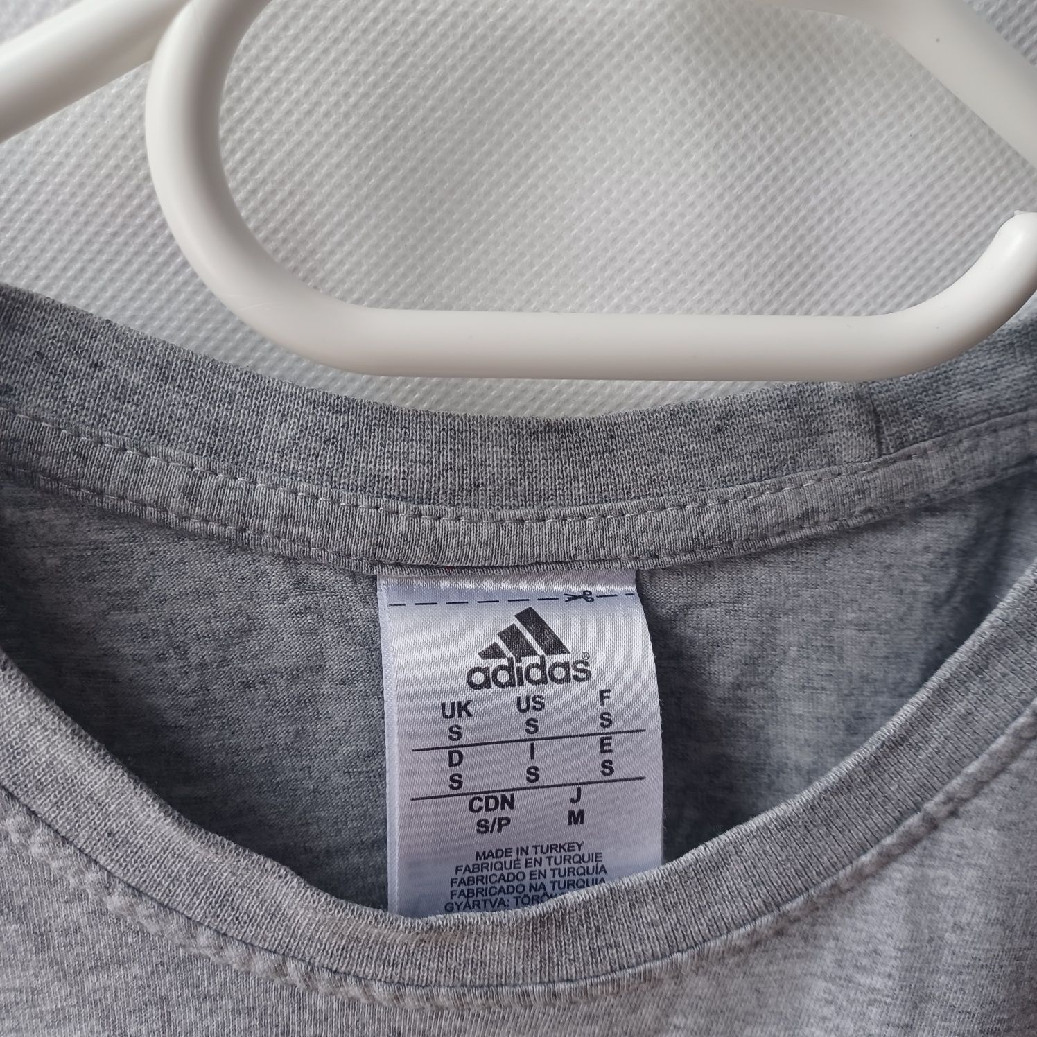 Adidas koszulka podkoszulek T-shirt bluzka szara S 36 logo sportowa