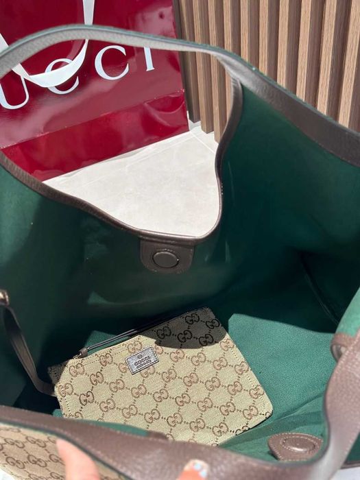 Torebka połączenie tkaniny ze skora