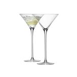 BAR, Conj. de 2 Taças de Cocktail Transp. da LSA (NOVO)