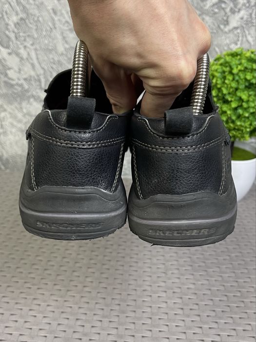 Skechers Air-cooled туфли мокасины 39 размер кожаные черные