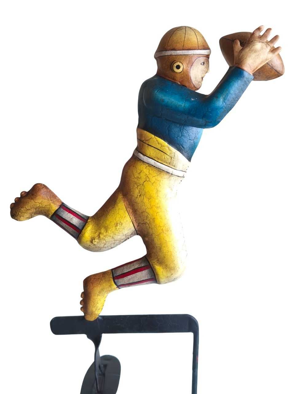 Raro brinquedo de balanço em metal policromado vintage