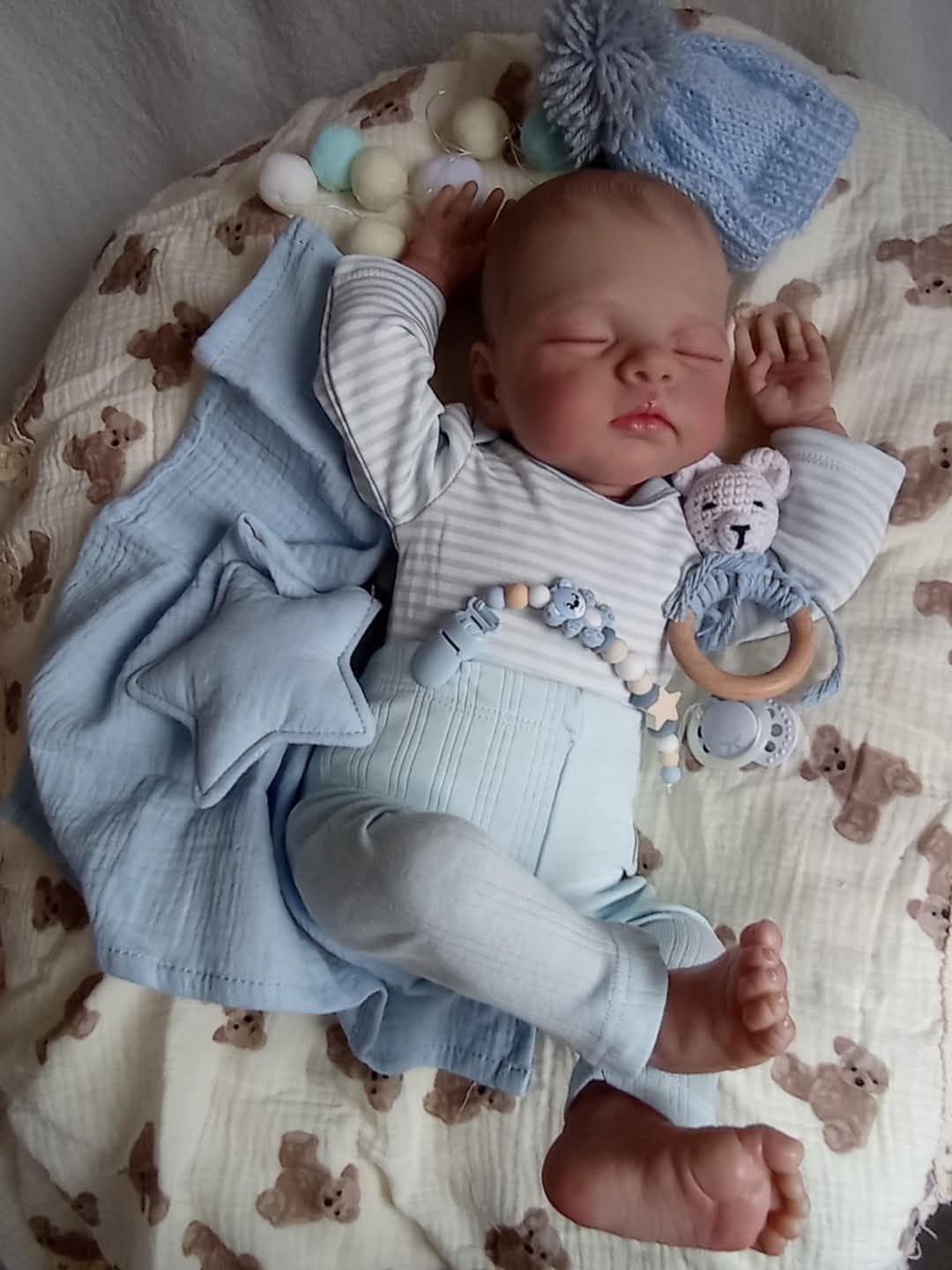Lalka w typie Reborn z wyprawką prezent chłopiec chłopczyk