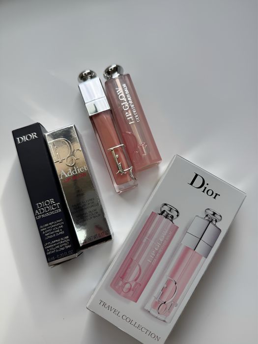 Набір Dior блиск та бальзам 001 pink