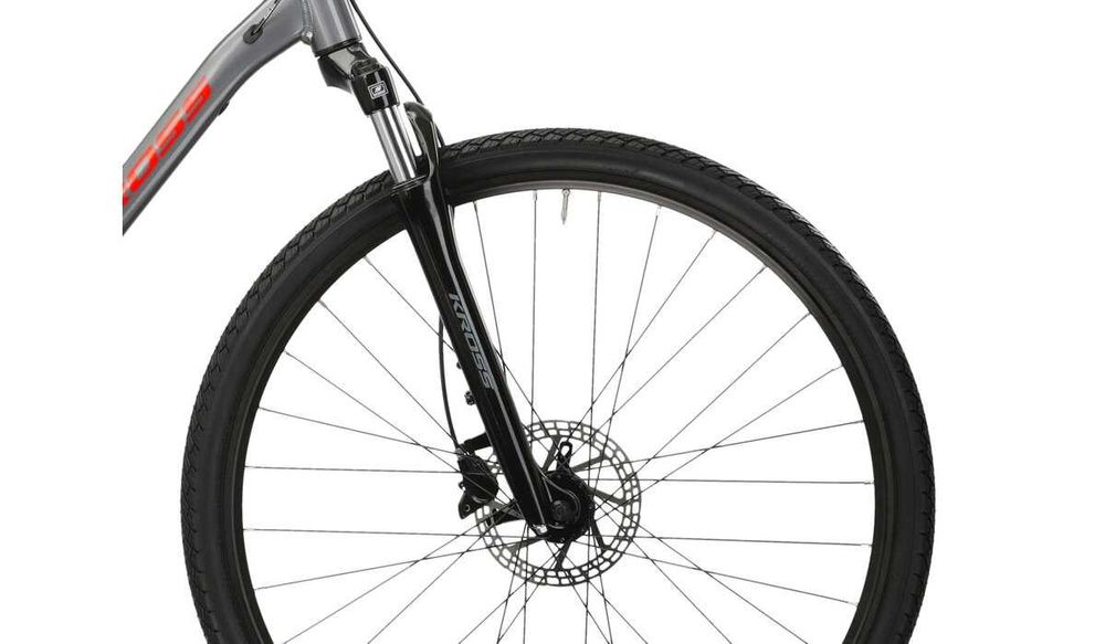 Rower Kross Evado 4.0 L-21 grafitowo-czerwony