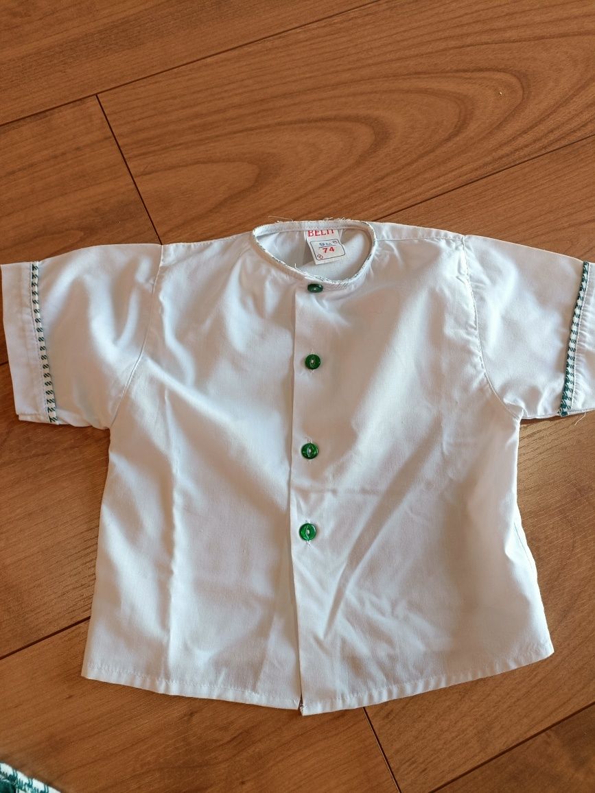 Conjunto fresco Camisa + Jardineiras bebé - 9 meses (74cm)