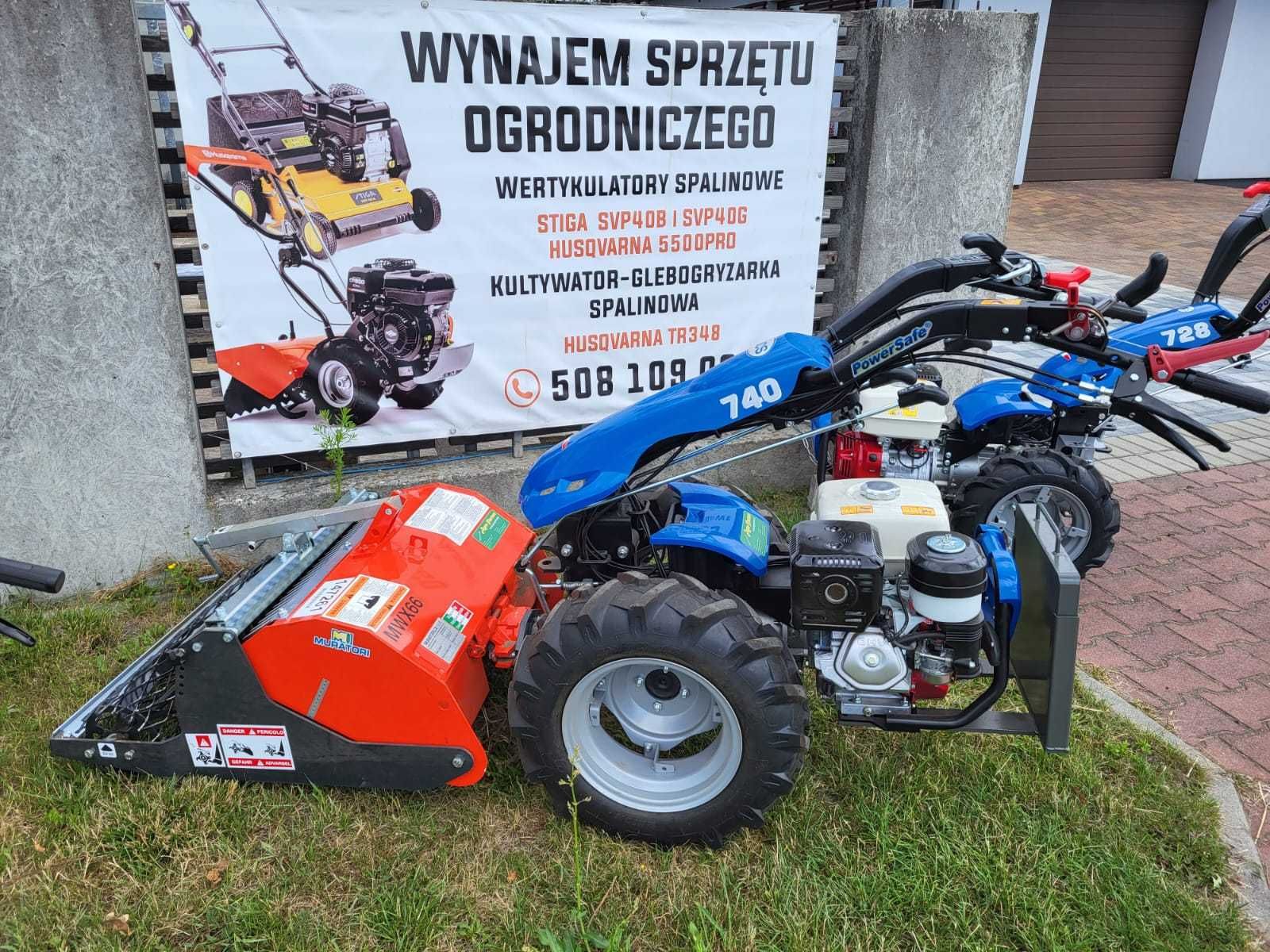 Glebogryzarka, wertykulator, sprzęt ogrodniczy wynajem