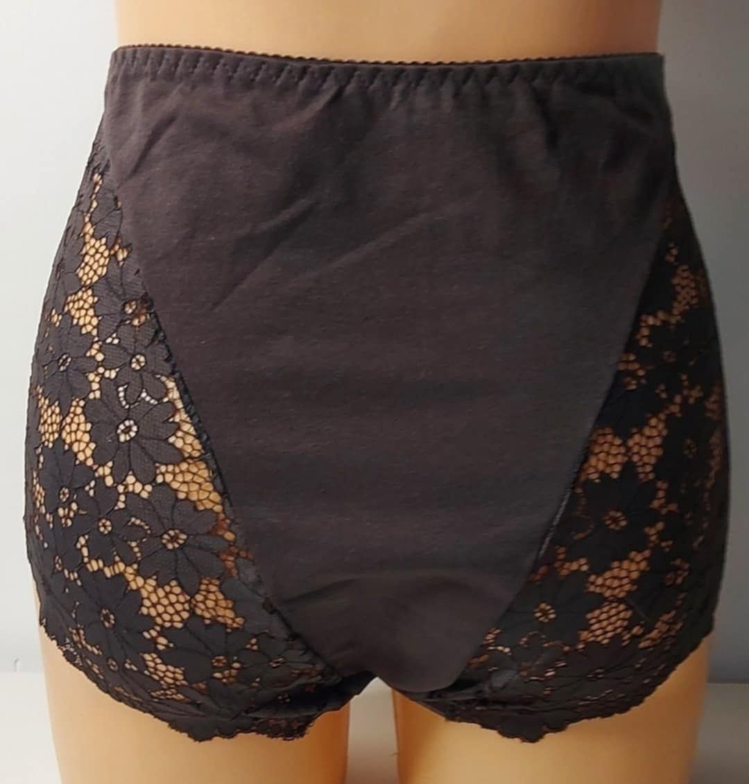 2szt Majtki 5XL Wysoki Stan Koronka Bawełniane