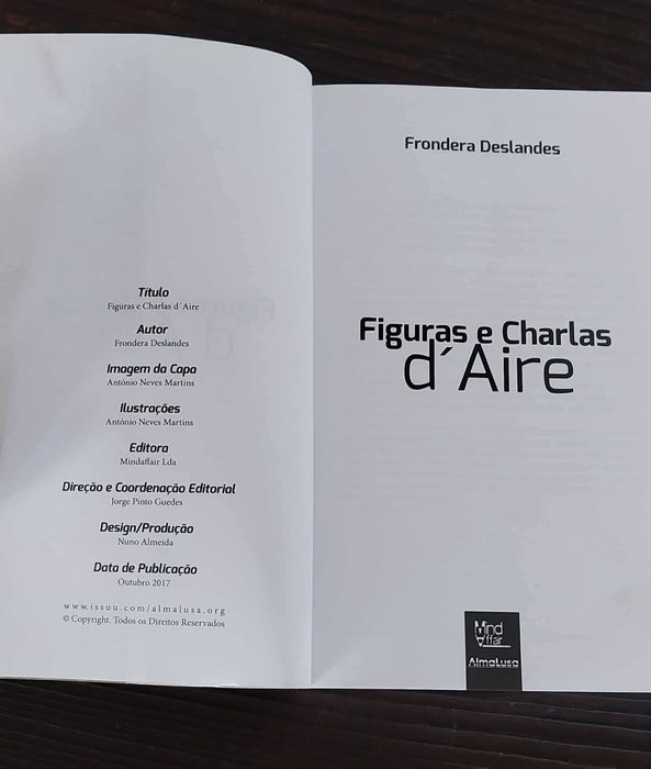 Livro "Figuras e Charlas d´Aire (Assinado pelo Autor). Como Novo!