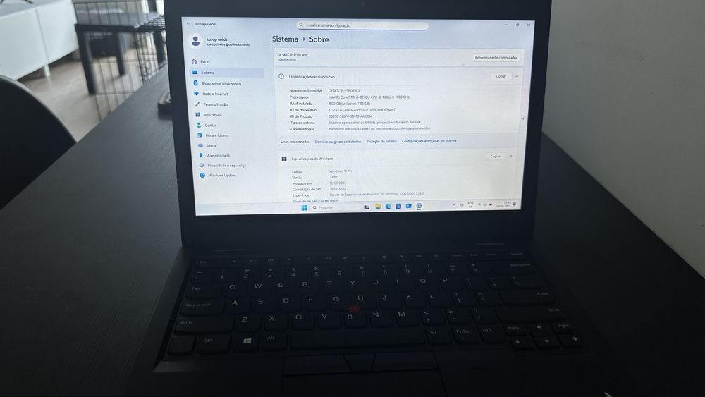 Thinpad com leito biometrico