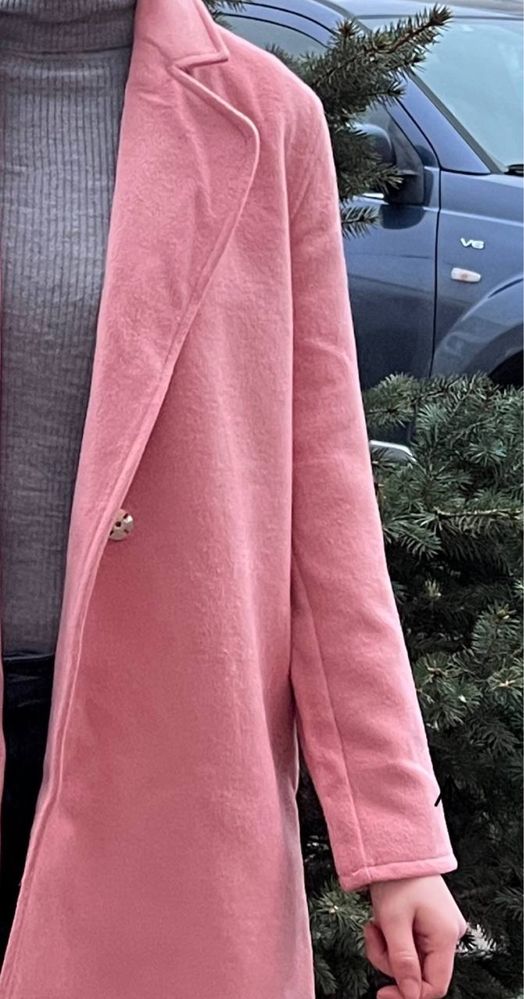 Женское розовое пальто, кардиган