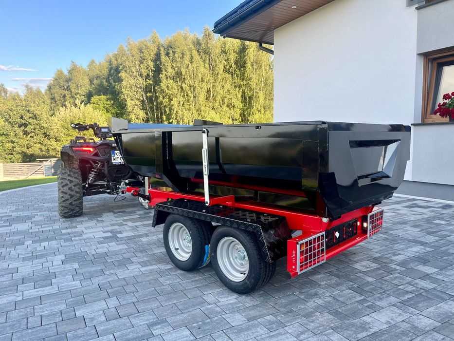 Przyczepka wywrotka hydrauliczna, do samochodu , quada , rejestracja