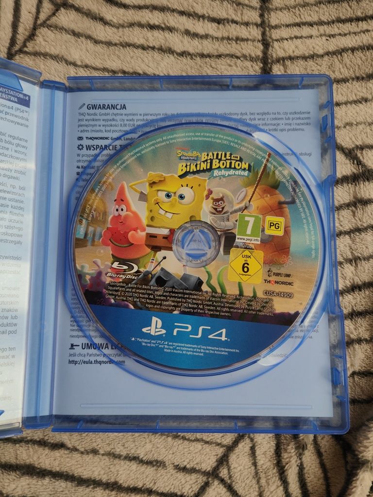 Spongebob Kanciastoporty battle for bikini bottom rehydrated PS4
