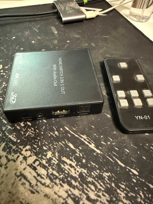 HDMI-перемикач Prozor 4K 3x1 HDMI switch з пультом ДУ