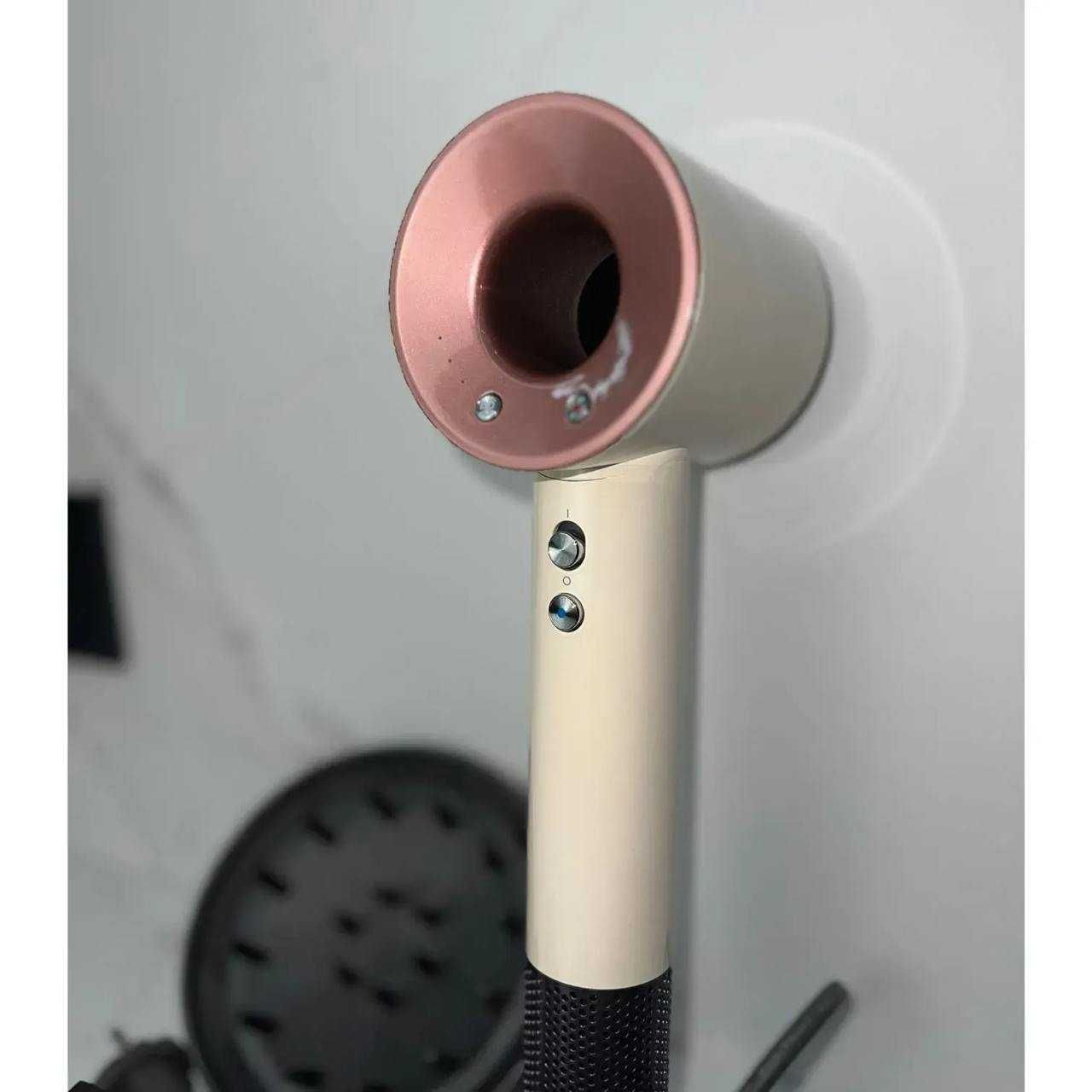Люкс Фен для волосся зі шкіряним кейсом, Dyson Pink/Rose Gold 1:1