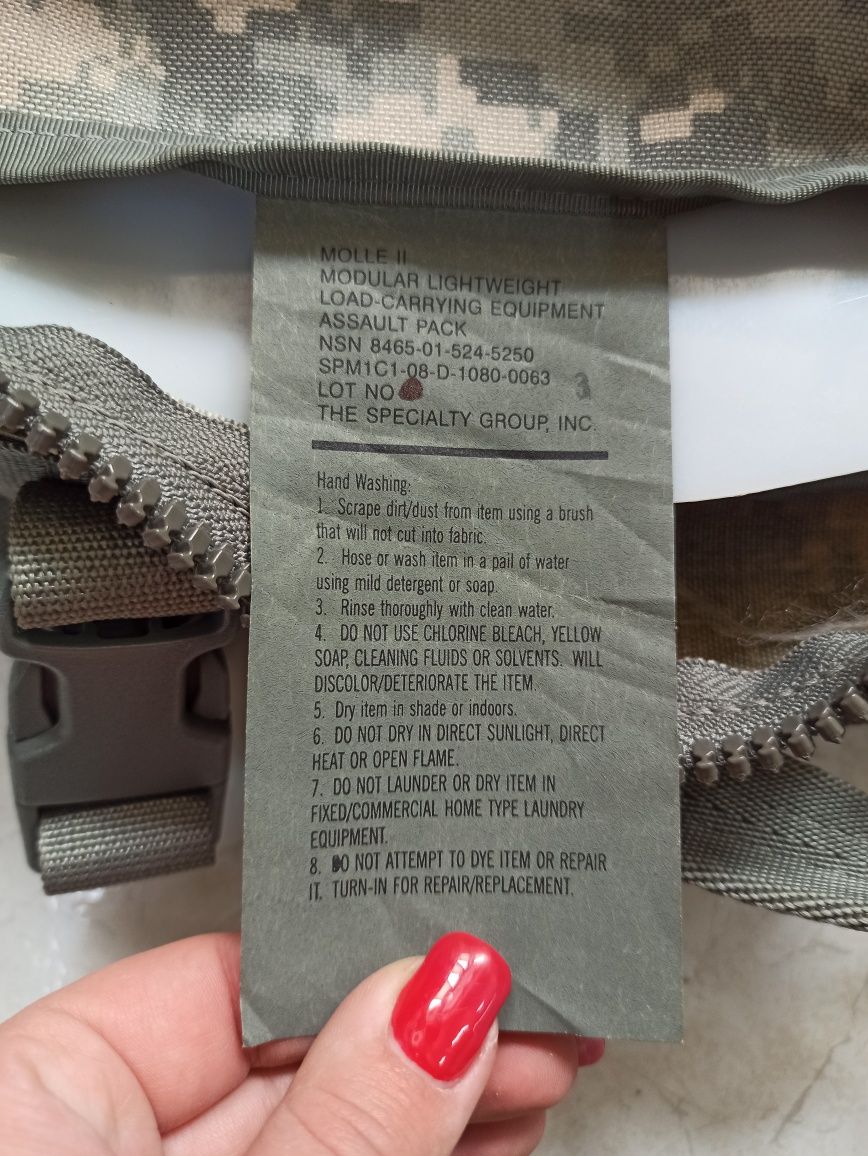 Штурмовий рюкзак MOLLE II Assault pack 3-day ACU