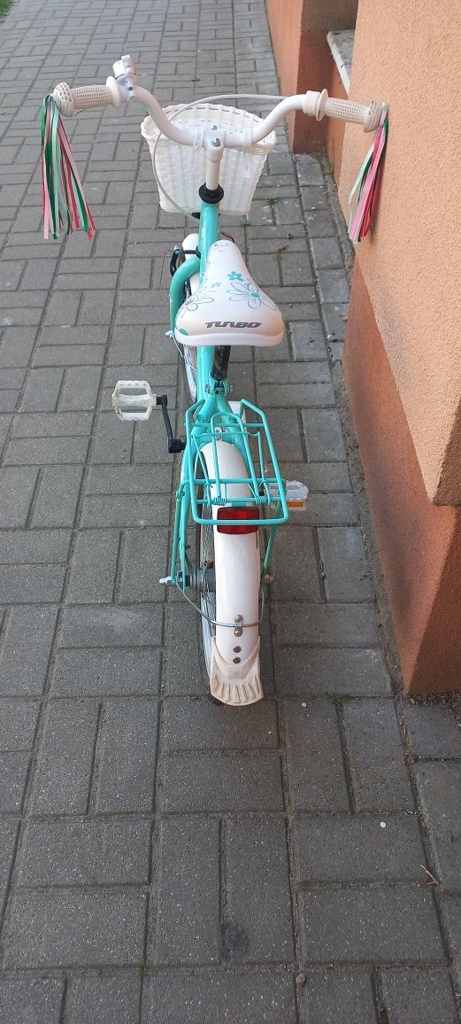 Rower dziewczęcy miętowy 16"