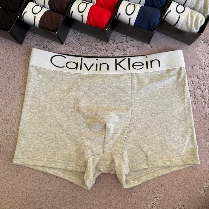 Мужские трусы Calvin klein White. Чорні боксери з білою резинкою