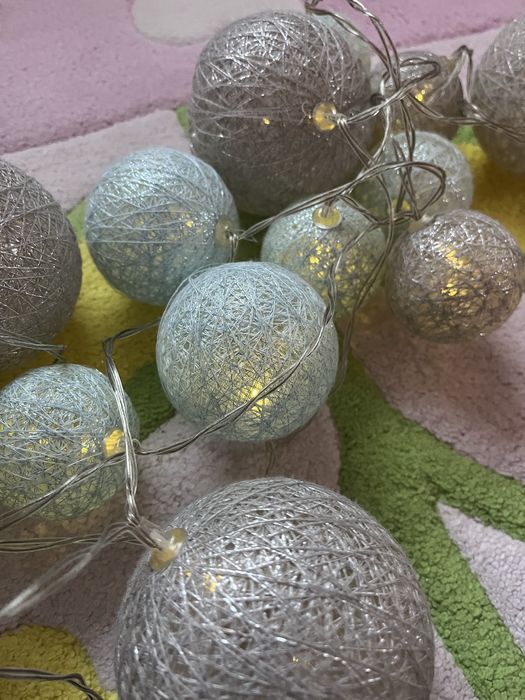 Cotton balls niebiesko szare