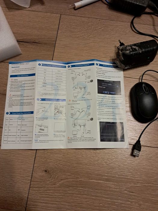 Zestaw 4 kamery do monitoringu 2mpx z rejestratorem wifi FullHD