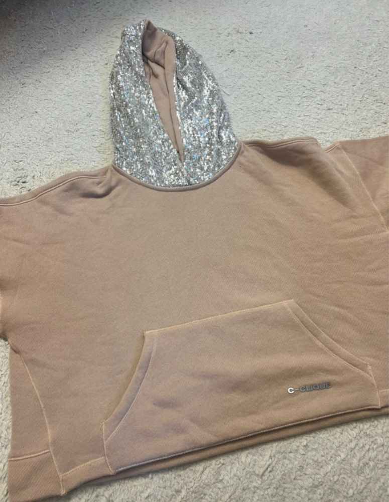 Bluza pinko bezowa