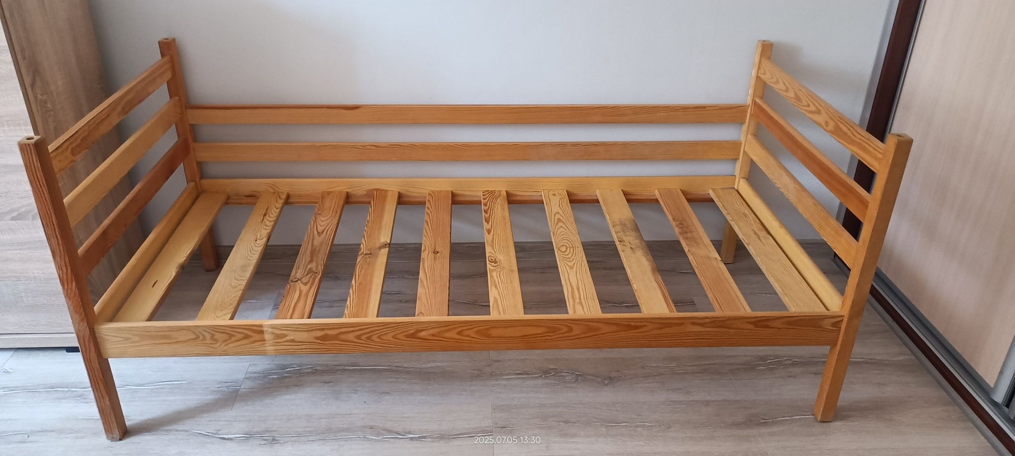 Łóżko piętrowe Gufi pod materac 180x80 - sosna