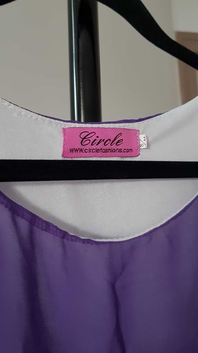 Fioletowa retro/vintage kawaii sukienka mgiełka, S/M