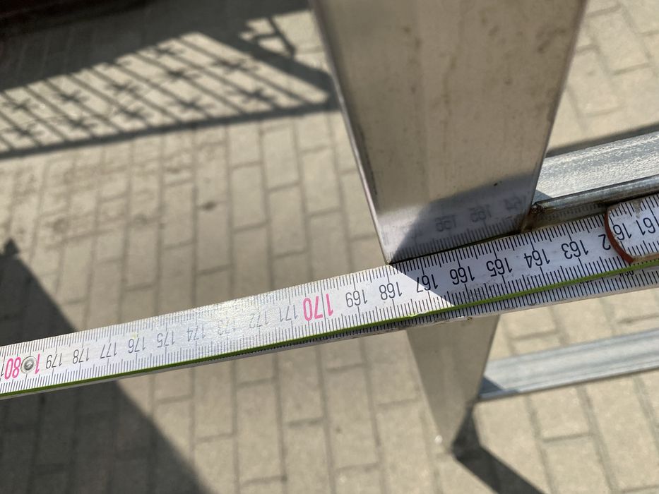 Duży regał nierdzewny, stali nierdzewnej