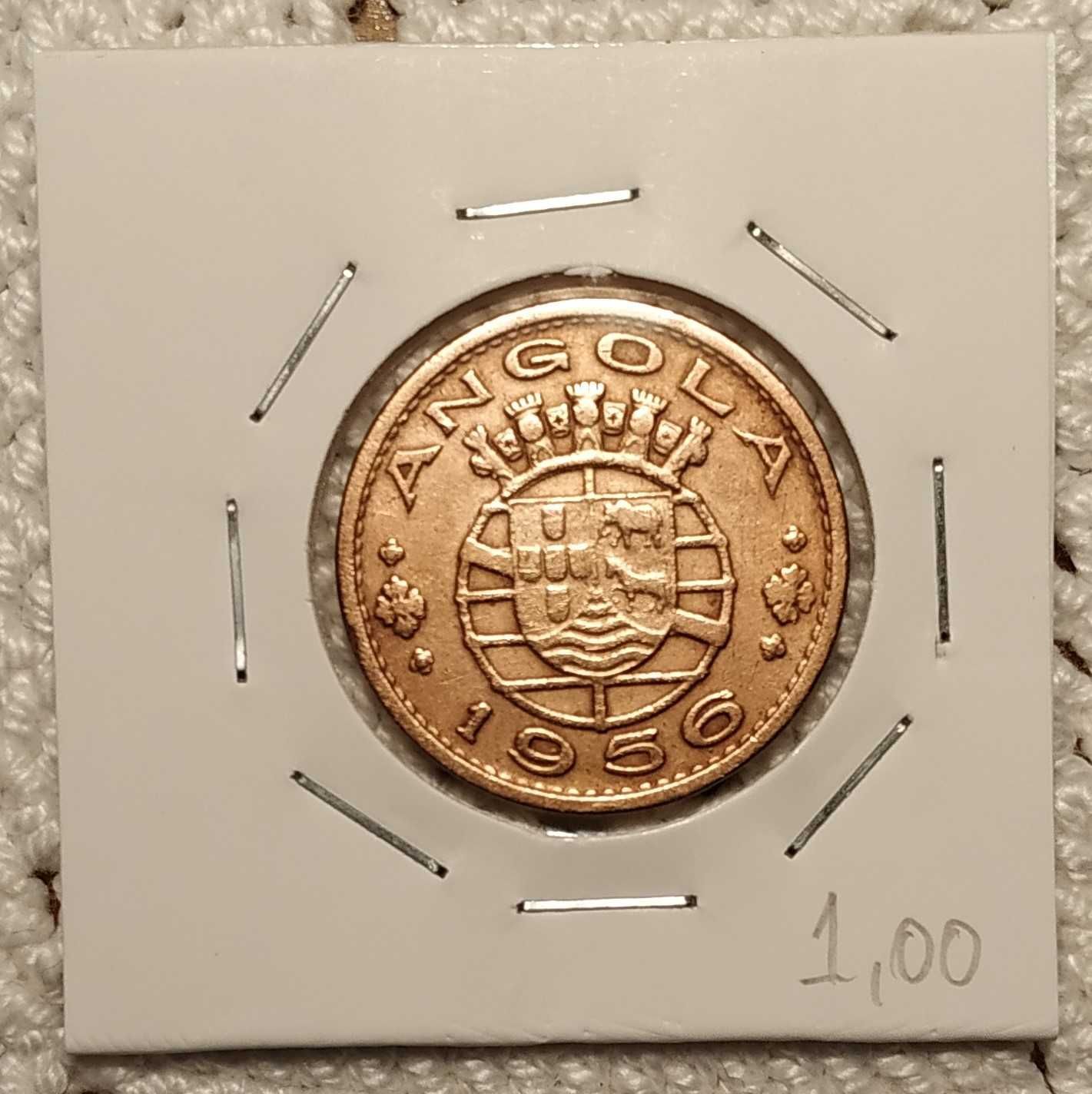 Angola - moeda de 1 escudo de 1956