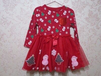 Новогоднее нарядное платье F & F на 2,5-3,5 года
