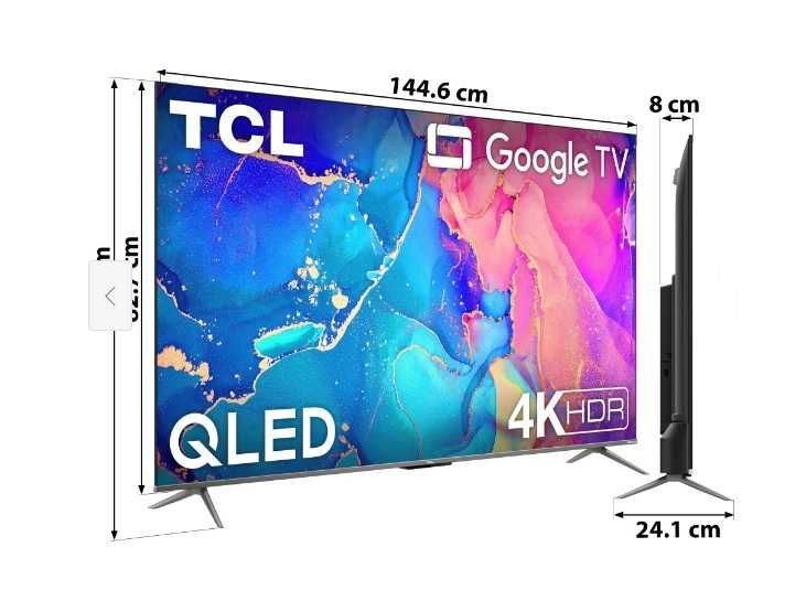 Telewizor QLED TCL 65C635 Google TV Dolby Atmos Dolby Vision HDMI 2.1