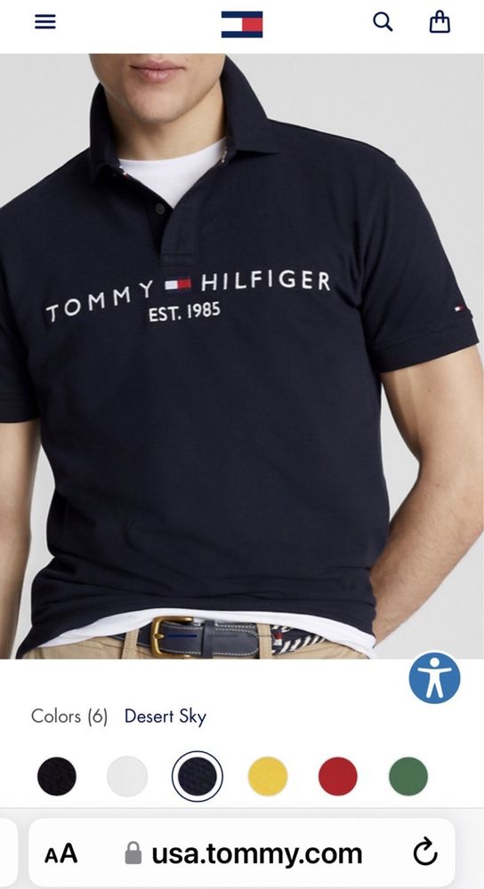 Поло Tommy Hilfiger - ОРИГИНАЛ р.М - Коллекция Лето 2024!