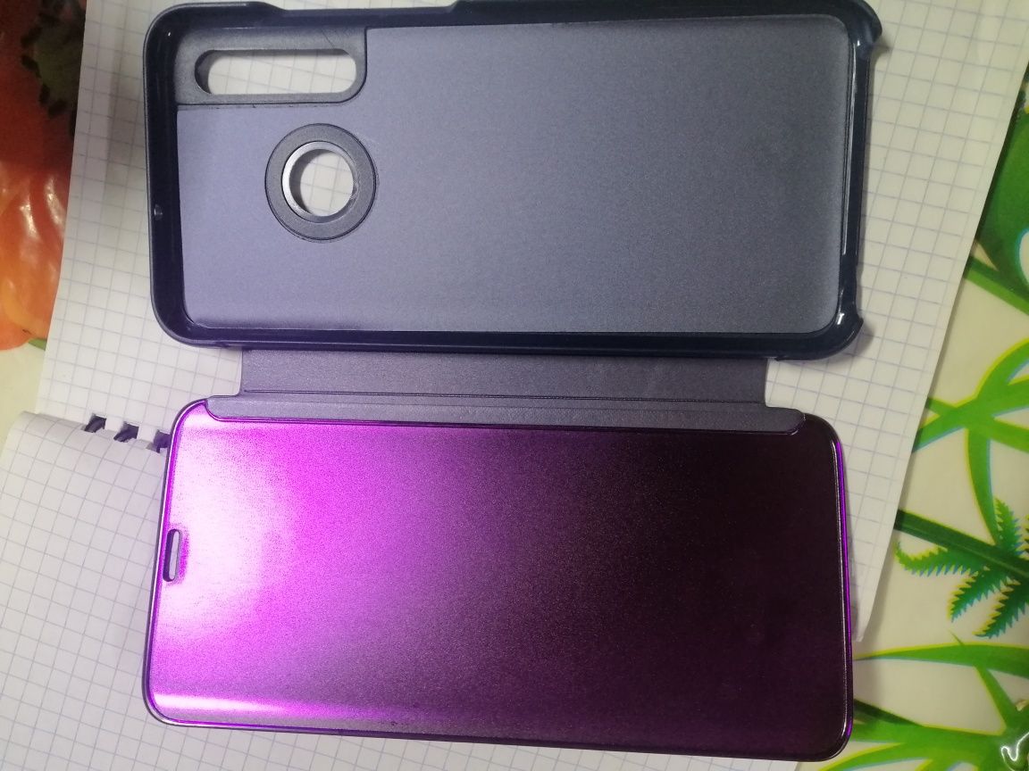 Умный зеркальный флип-чехол HUAWEI For P smart plus 2019+purple