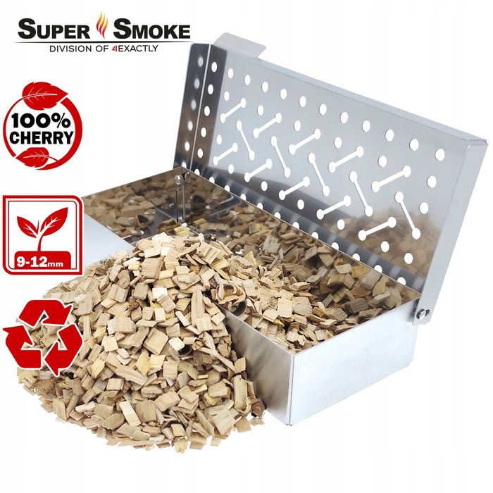Zrębki Wędzarnicze Super Smoke CHERRY KL-10 (9-12mm) Large 65 Litrów