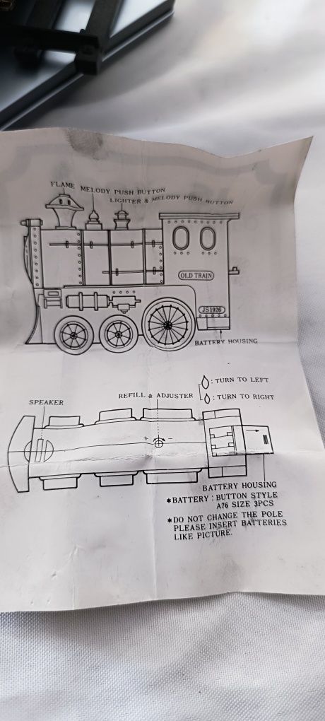 Trem de cigarro com isqueiro