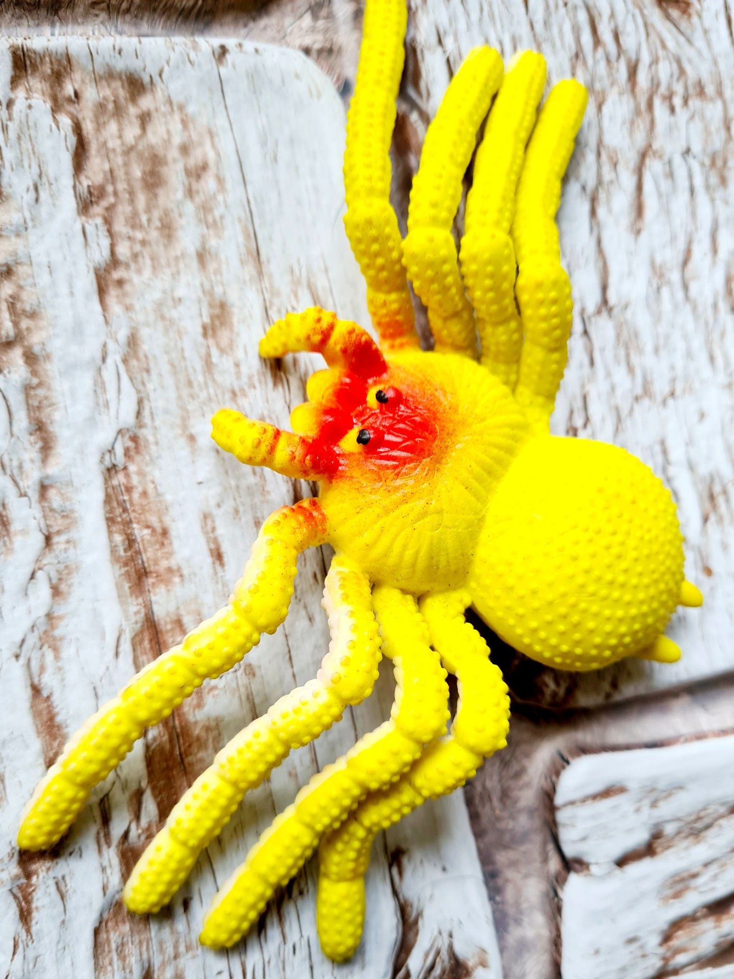 Nowa miękka zabawka antystresowa pająk gniotek żółty zabawki